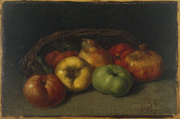 Gustave Courbet Still Life with Apples, Pear, and Pomegranates Norge oil painting art